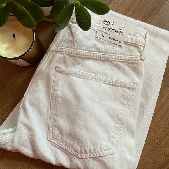 Agolde White 90s Mid-Rise Loose Fit Jeans (26) - Picture 1 of 3